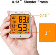 TP53 Digital Hygrometer with Comfort Indicator, Max/Min Records with Backlit Display